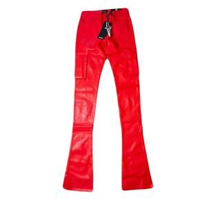 Doctrine Carter Super Stacked Jean Red Pu Size 32